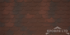 Гибкая черепица Тегола серия Категория PREMIUM UNICA коллекция UNICA LIBERTY цвет Vite Rossa 415