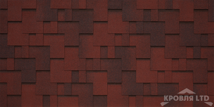 Гибкая черепица Тегола серия Категория BUSINESS PLUS коллекция UNICA GOTHIK цвет Tasso Rosso 405