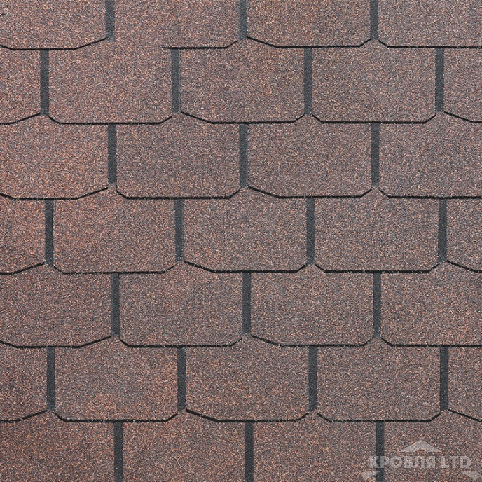 Гибкая черепица Дёке серия STANDARD коллекция Крона цвет Коричневый