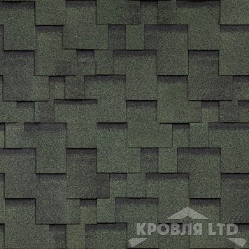 Гибкая черепица Шинглас серия Финская коллекция Аккорд цвет Зеленый